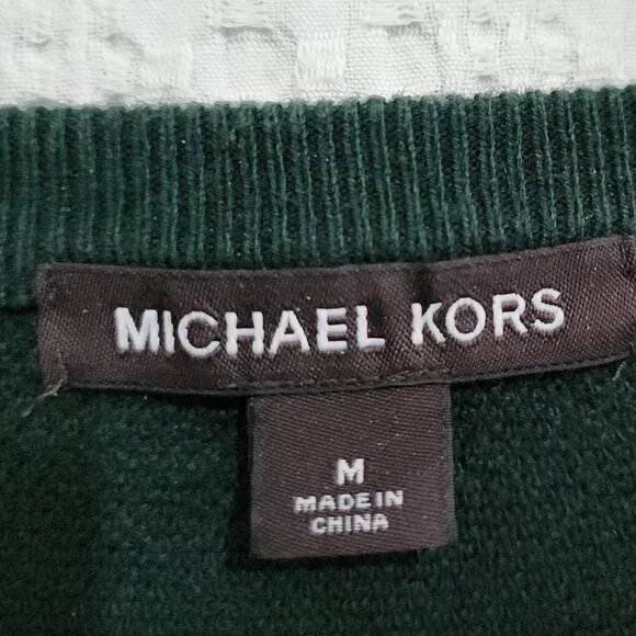 Michael Kors Men's Dark Green Long Sleeve Light Weight Sweater Size Medium